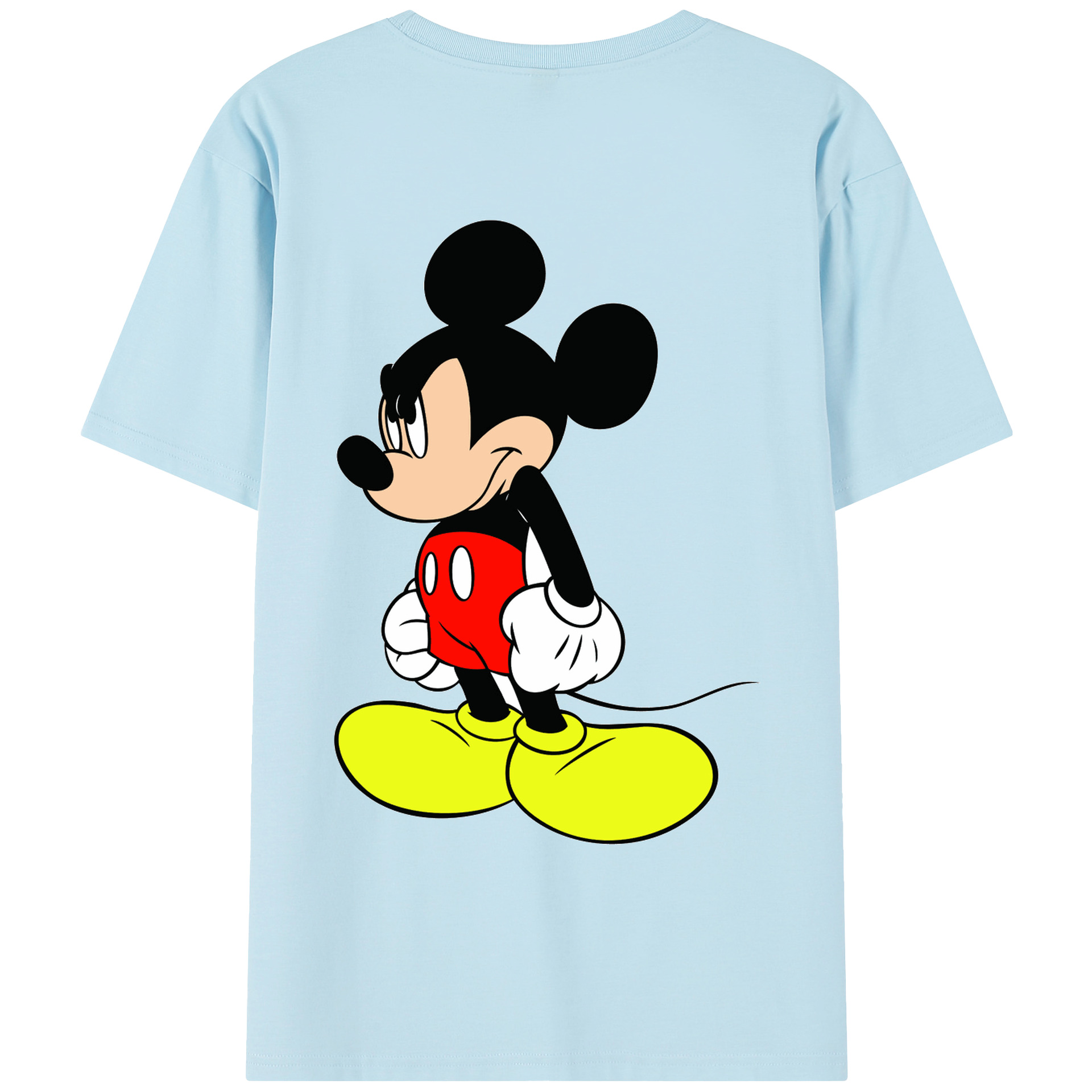 （画像用） ミッキーマウス Mickey Mouse 綿100％半袖Tシャツ（背面プリント）